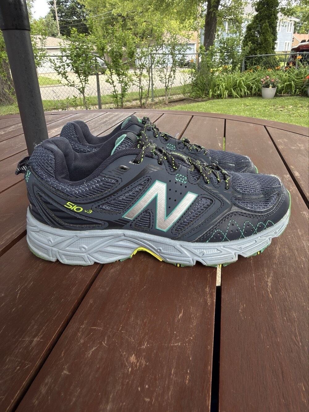 New Balance Womens 510 V3 WT510LB3 Gray Running Shoes Sneakers Size 7.5 B